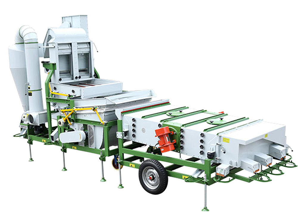 風選+重力選+振動篩清選機 Air separation + gravity separation + vibrating screen cleaner